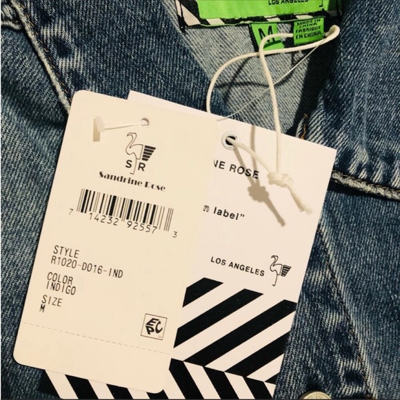 Free People X Sandrine Rose Oversized Denim Jacket In Indigo. NWT! Sz S & M - Picture 6 of 11